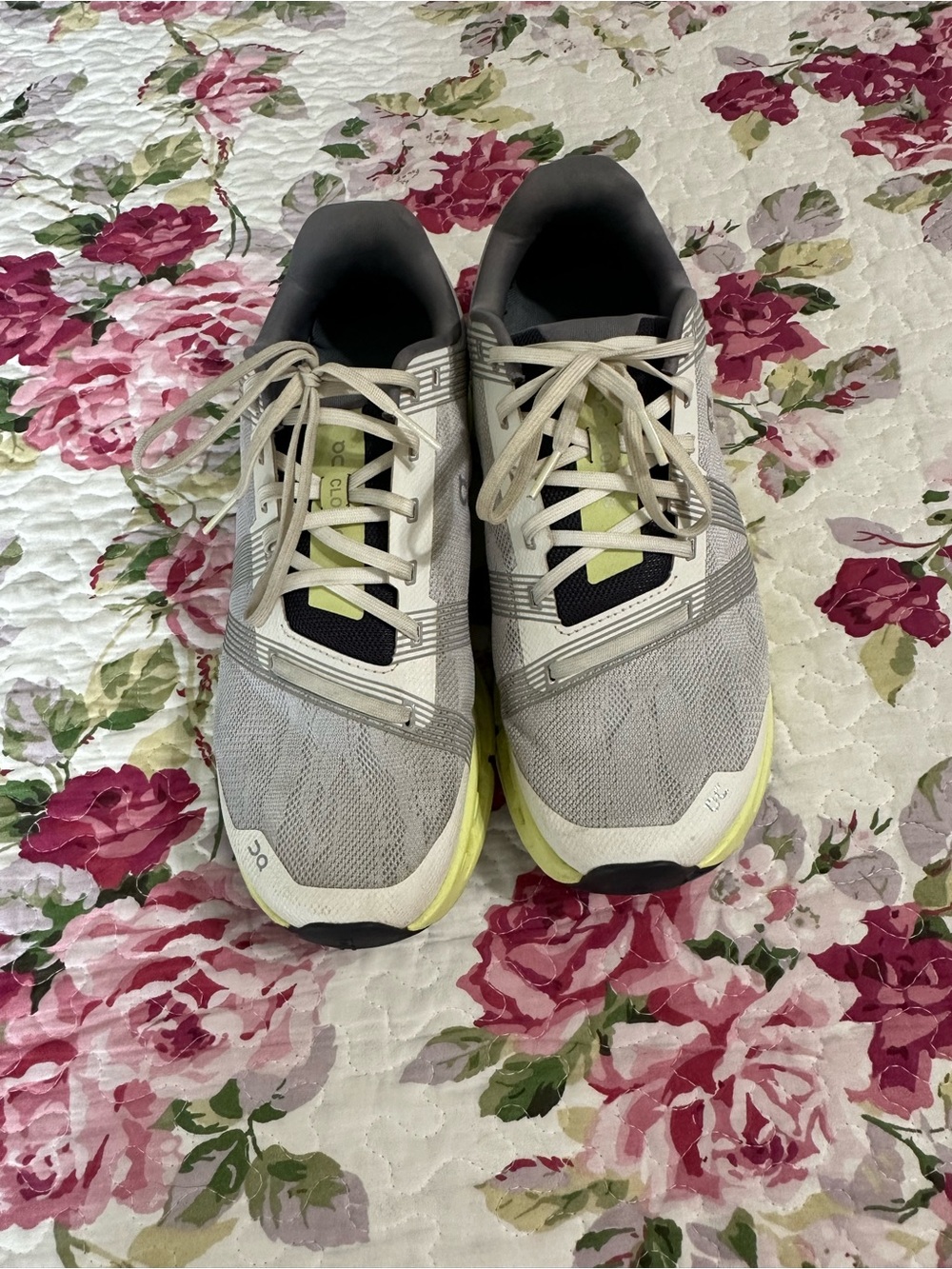 On Running Men's Athletic Running Shoes in Gray and Yellow